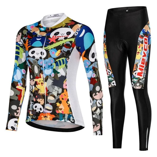 Women Cycling Clothing Cycling Sets Bike uniform Female Long Sleeve Cycling Jersey Set Road Bicycle Jerseys MTB Bicycle Wear
