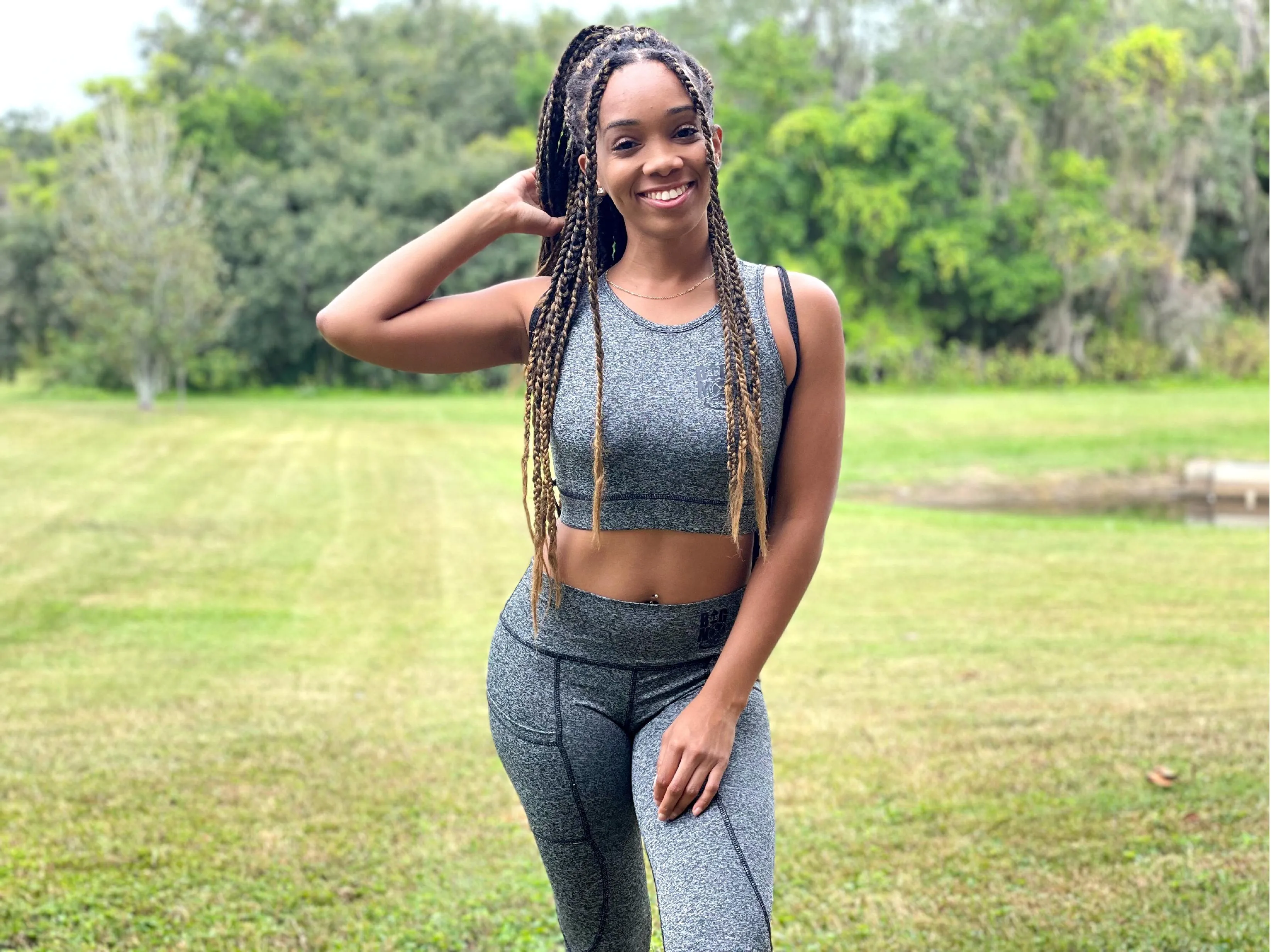 Women's Big Moss Fitness Sports Bra