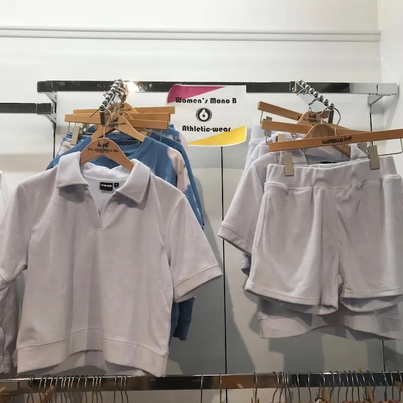 Women's Mono B | Shirt and Shorts Terry Cloth Set | Light Periwinkle