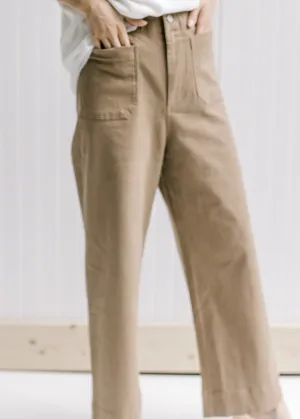 X Jessa Wide Leg Pants in Taupe