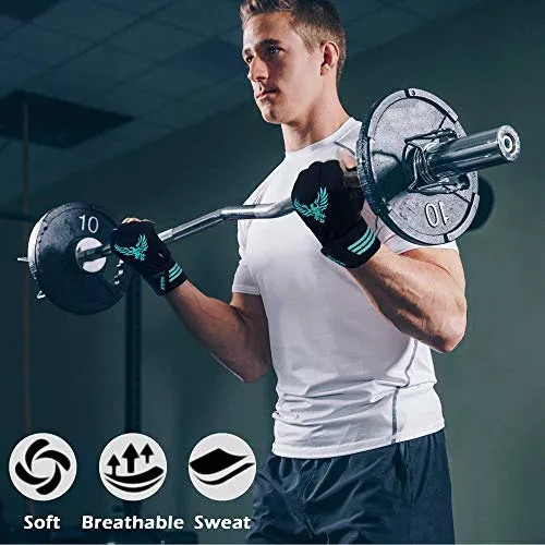 X TRIM X Macho Unisex Professional Wrist Wrap Support Real Leather Tactical Thumb Stretch Back Weightlifting Gym Gloves for Palm and Wrist Protection (Large)