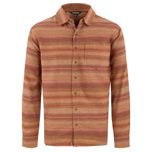 Yadav Eco Long Sleeve Shirt - Clay Red Tigra Stripe